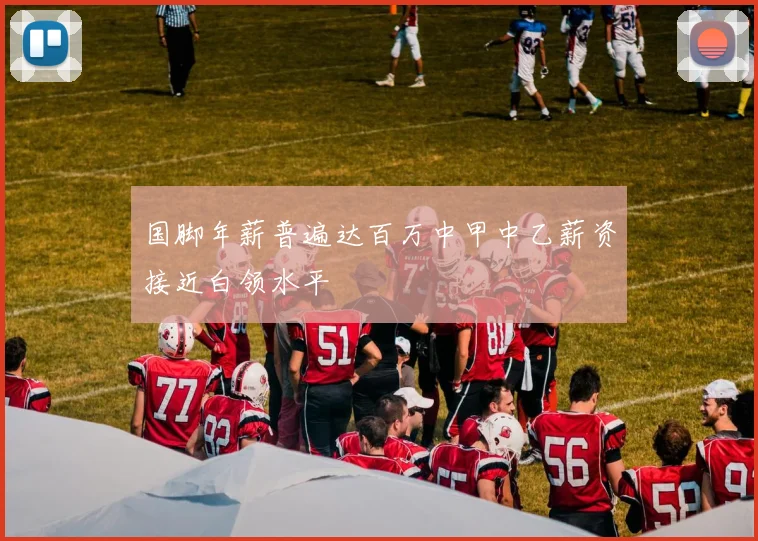 国脚年薪普遍达百万中甲中乙薪资接近白领水平